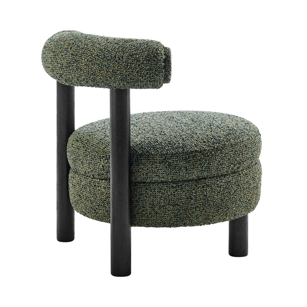 Esther Boucle Accent Chair, Speckled Green 
