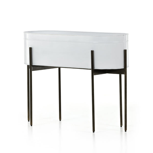 Jed Large Planter In White High Gloss