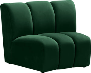Lynda Modular Chair In Green Velvet
