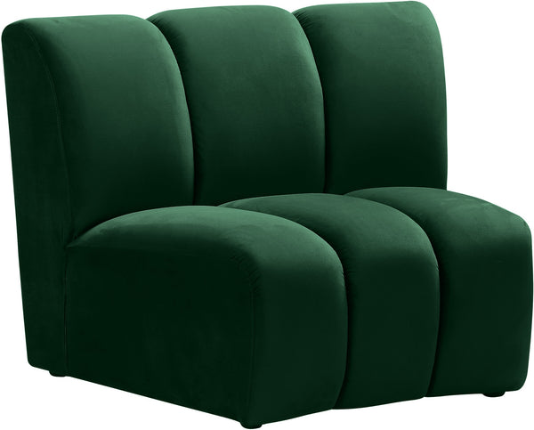 Lynda Modular Chair In Green Velvet
