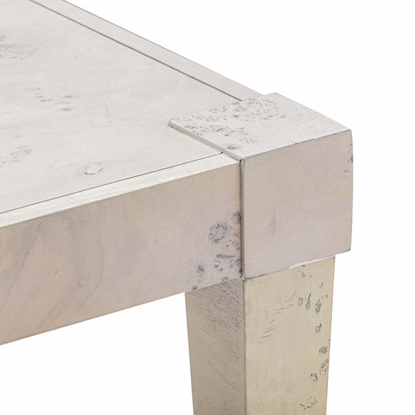 Brandyss White Burl End Table