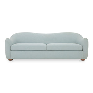 Moe's Bria Sofa with Textured Fabric & Wood Feet