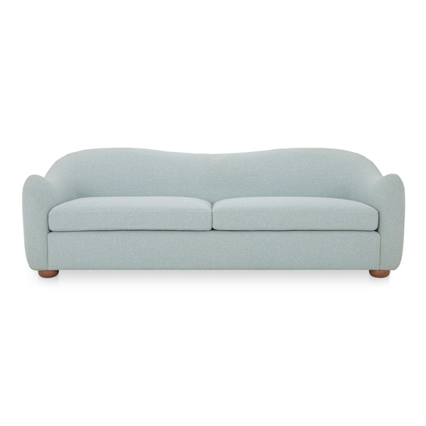 Moe's Bria Sofa with Textured Fabric & Wood Feet