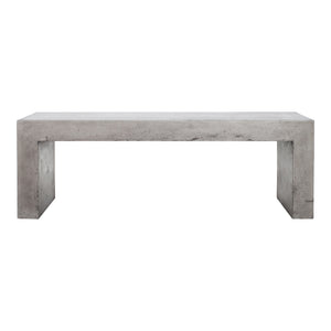 Moe's Lazarus Outdoor Bench in Dark Grey
