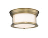 Sonna 2 Light Flush Mount in Heritage Brass Finish