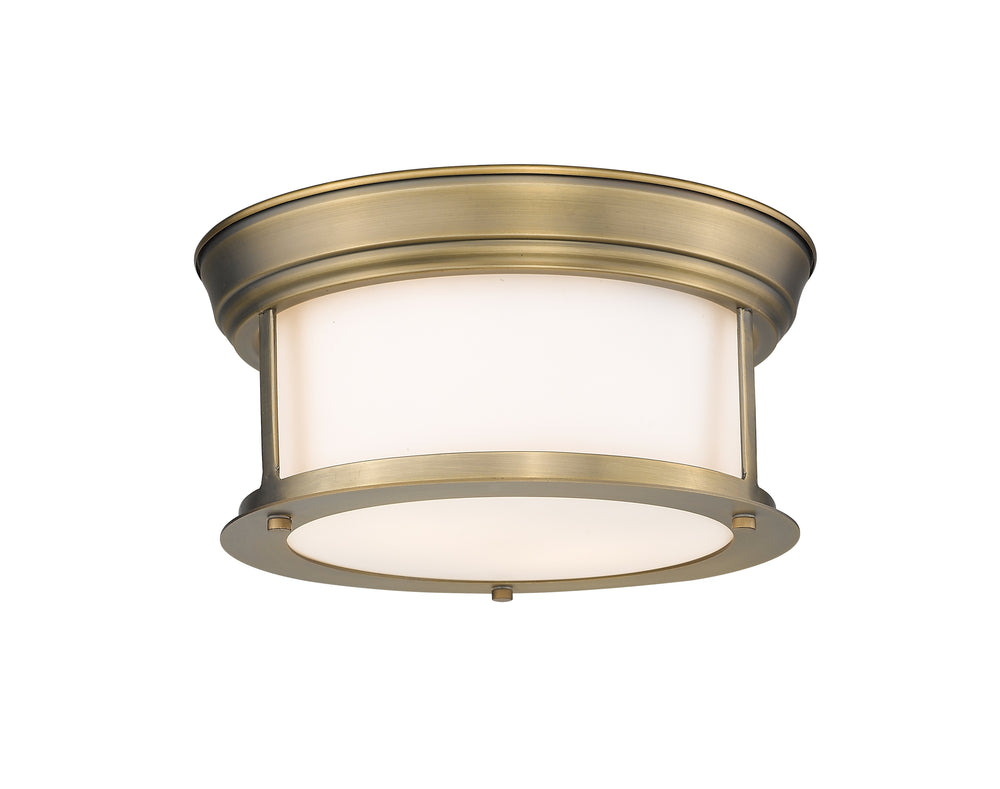 Sonna 2 Light Flush Mount in Heritage Brass Finish