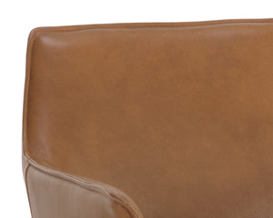 CROSBY SWIVEL LOUNGE CHAIR - MISSOURI COGNAC LEATHER