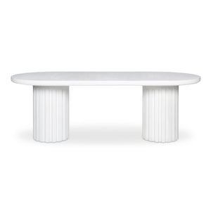 Moe's Eris Outdoor Dining Table in White