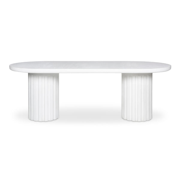 Moe's Eris Outdoor Dining Table in White
