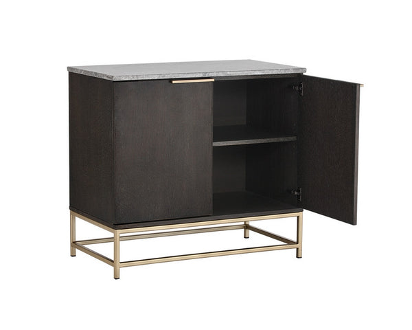Rebel Sideboard - Gold - Light Grey Marble / Charcoal Grey