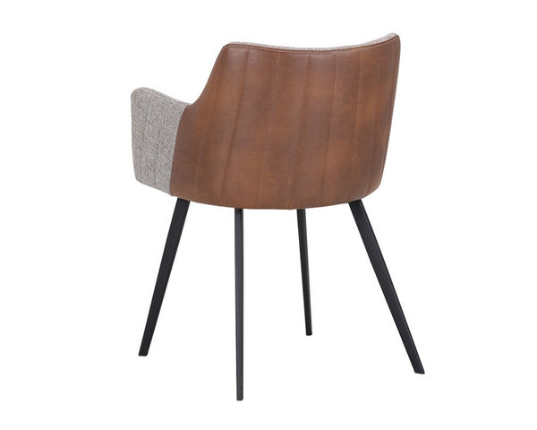 Griffin Dining Chair - November Grey / Bravo Cognac
