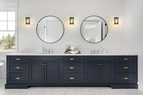 Bleeker Street 1 Light Wall Sconce in Matte Black + Chrome Finish