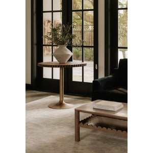 Moe's Nomi Cafe Table with Brass Base