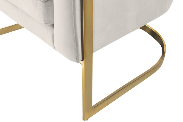 Dallas Accent Chair In Cream Velvet