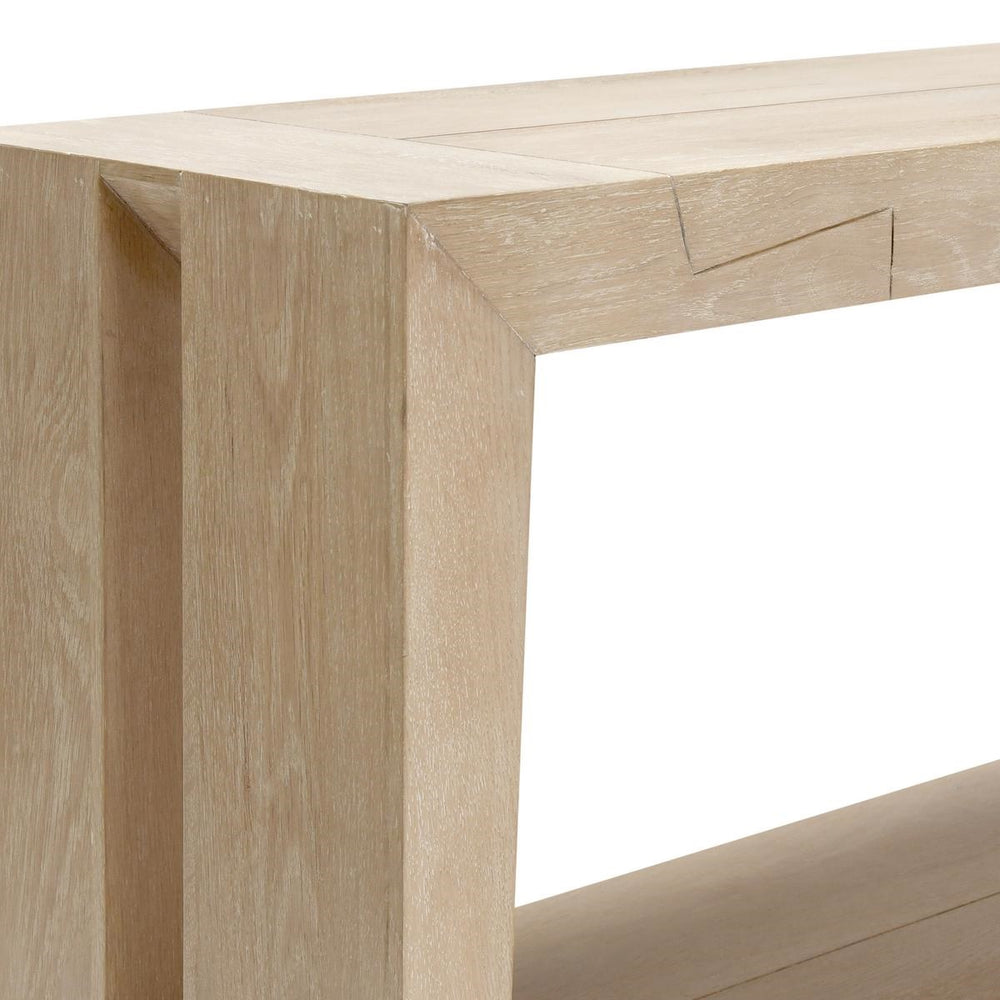 Troy Solid Wood Rectangle Console Table in Aged Cream