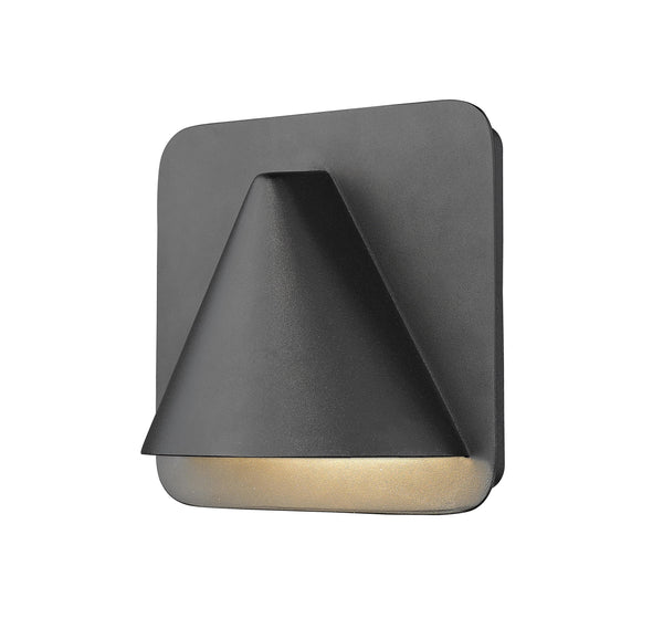 Obelisk 1 Light Outdoor Wall Sconce in Black Finish