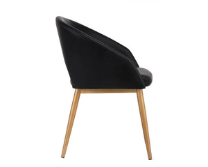 Thatcher Dining Chair - Antique Brass - Onyx