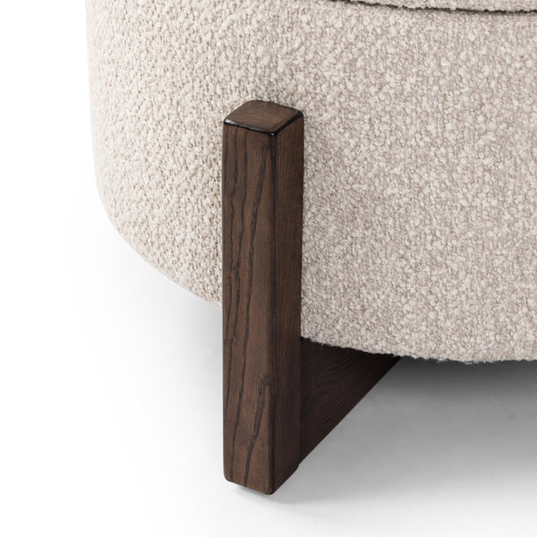 Esben Storage Ottoman In 25" In Sattley Fog