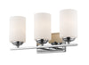 Bordeaux 3 Light Vanity  in Chrome Finish