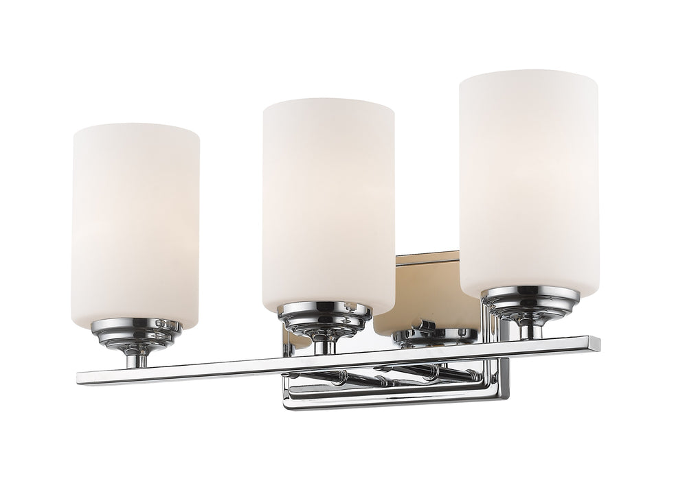 Bordeaux 3 Light Vanity  in Chrome Finish
