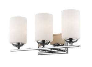Bordeaux 3 Light Vanity  in Chrome Finish
