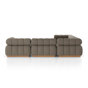 Roma Outdoor 5Pc Sectional In Alessi Fawn