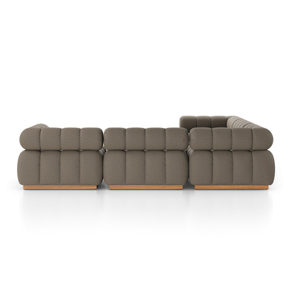 Roma Outdoor 5Pc Sectional In Alessi Fawn