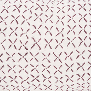 Jayden Cream w/ Merlot Print Linen Lumbar Decorative Pillow Cover