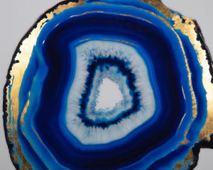 BLUE AGATE - 48" X 48" - GOLD FRAME