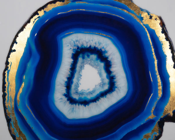BLUE AGATE - 48" X 48" - GOLD FRAME