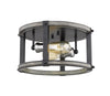 Kirkland 2 Light Flush Mount in Ashen Barnboard Finish