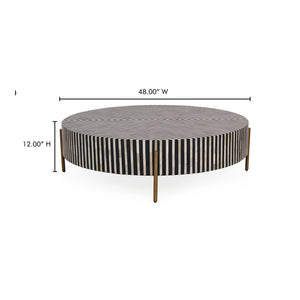 Moe's Chameau Large Coffee Table in Black/White