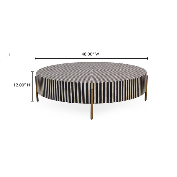 Moe's Chameau Large Coffee Table in Black/White