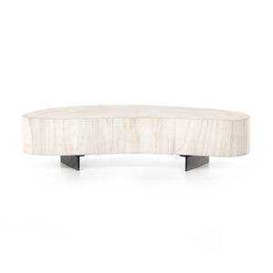 Avett Coffee Table Short Piece In Bleached