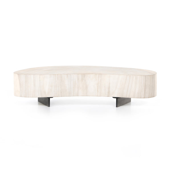 Avett Coffee Table Short Piece In Bleached