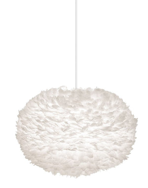 Eos XL Plug-In Pendant in White with White Cord