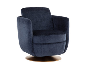 GILLEY SWIVEL LOUNGE CHAIR - BERGEN NAVY