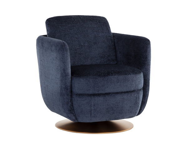 GILLEY SWIVEL LOUNGE CHAIR - BERGEN NAVY