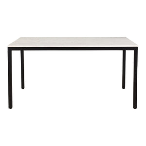 Moe's Parson Small Marble Dining Table, White