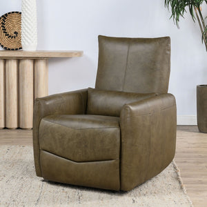 Thaya Leather Power Recliner with Adjustable Legrest