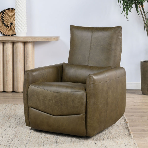 Thaya Leather Power Recliner with Adjustable Legrest