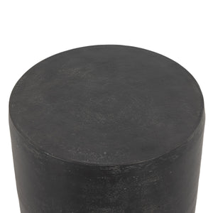 Basil Outdoor Drink Table In Aged Grey