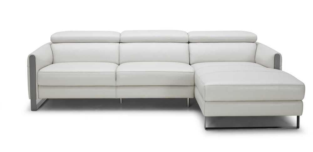 Kendal Premium Leather Sectional In Right hand Facing