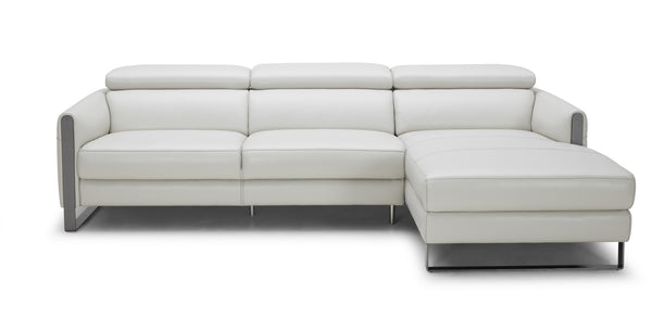 Kendal Premium Leather Sectional In Right hand Facing