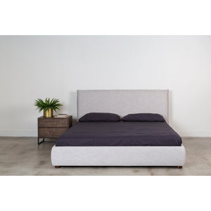 Moe's Luzon King Bed in Light Grey Linen