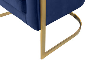 Dallas Accent Chair In Navy Velvet
