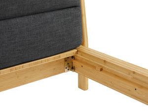 Santa Cruz Queen Platform Bed with Fabric, Wheat