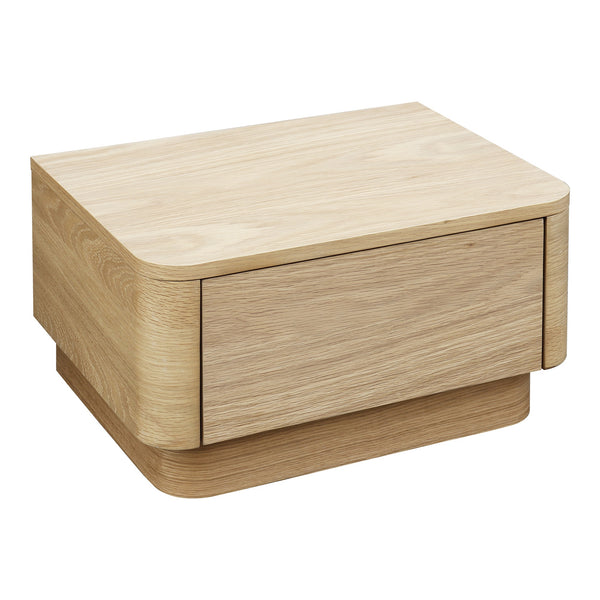 Moe's Round Off Small Nightstand in Light Oak