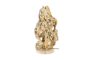 Stalagmite Lamp Polished Brass, Medium, Glass Base, Assorted Size And Shape