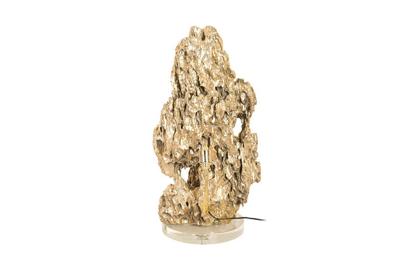 Stalagmite Lamp Polished Brass, Medium, Glass Base, Assorted Size And Shape